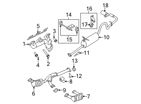 2008 Ford Ranger Exhaust System Diagram 2 - Thumbnail