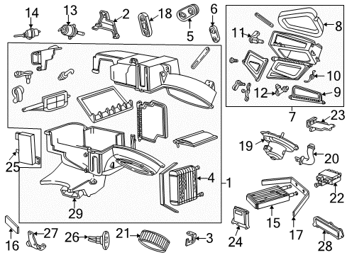 2002 Ford Taurus Blower Motor & Fan Diagram