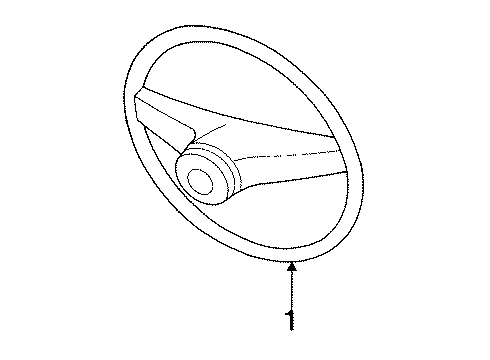 1990 Ford Bronco Steering Wheel & Trim Diagram
