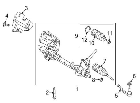 2019 Lincoln Nautilus Steering Gear & Linkage Diagram