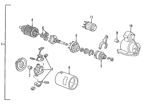 1995 Ford Contour Starter Diagram 2 - Thumbnail