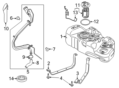 2021 Ford Transit Connect Fuel System Components Diagram