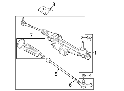 2025 Ford E-Transit Steering Gear & Linkage Diagram