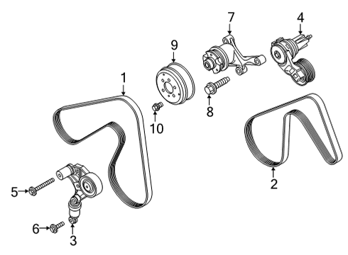 2021 Ford F-150 Belts & Pulleys - Belts Diagram 6 - Thumbnail