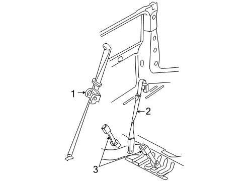 2005 Mercury Monterey Seat Belt - Body Diagram 3 - Thumbnail