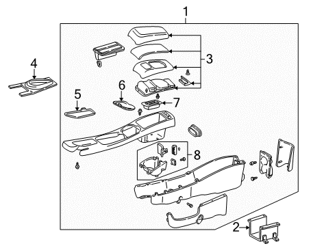 2000 Mercury Sable Center Console Diagram 2 - Thumbnail