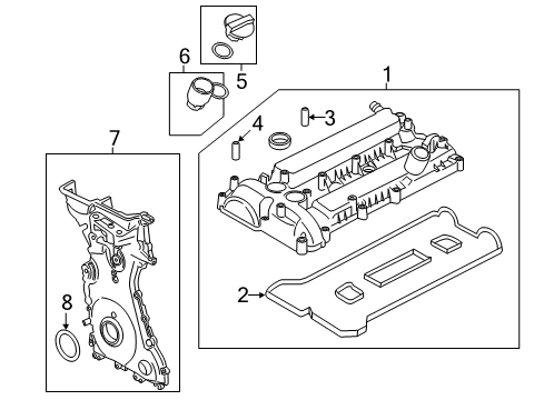 2019 Ford Mustang Valve & Timing Covers Diagram