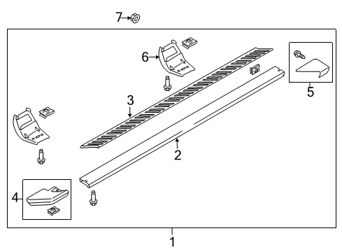 2017 Ford F-350 Super Duty Running Board Diagram 5 - Thumbnail