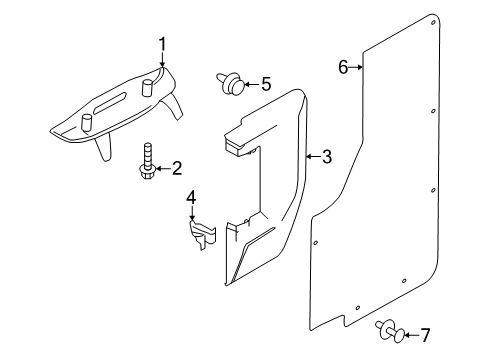 2025 Ford Transit-150 Interior Trim - Side Door Diagram 4 - Thumbnail
