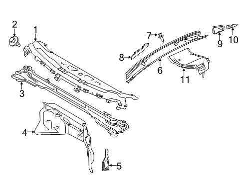 2016 Ford Transit-250 Cowl Diagram