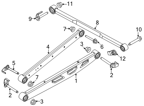 2025 Ford F-150 Rear Suspension Components Diagram 3 - Thumbnail
