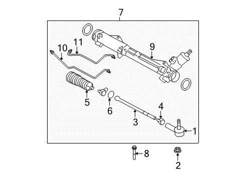2007 Ford Mustang Steering Gear & Linkage Diagram 2 - Thumbnail