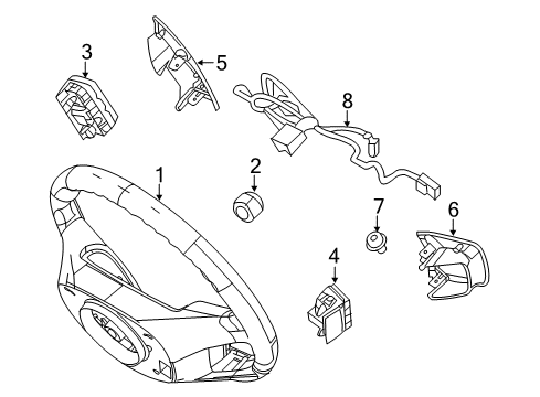 2011 Mercury Milan Steering Wheel & Trim Diagram 2 - Thumbnail