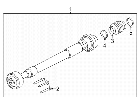 2024 Ford F-150 Drive Shaft - Front Diagram