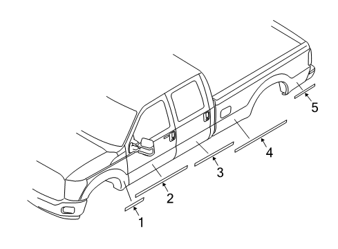 2015 Ford F-350 Super Duty Stripe Tape Diagram 2 - Thumbnail