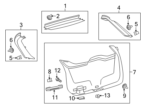 2021 Ford Edge Interior Trim - Lift Gate Diagram