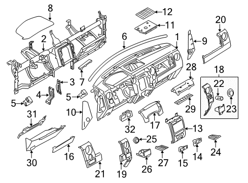 2012 Ford F-150 Instrument Panel Diagram 2 - Thumbnail