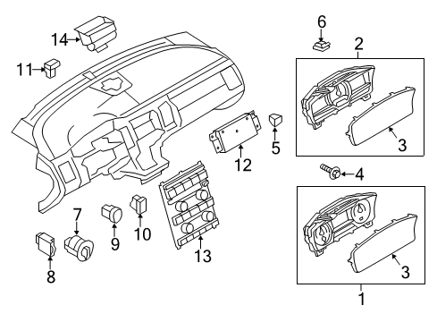 2019 Ford Flex Cluster & Switches Diagram