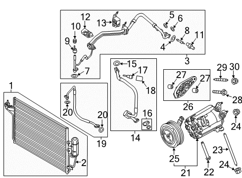 2013 Ford Escape A/C Condenser Diagram 2 - Thumbnail