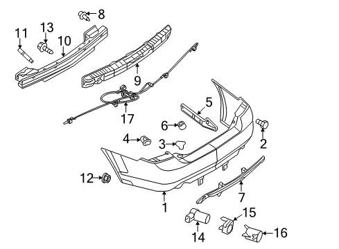 2007 Mercury Milan Bumper & Components - Rear Diagram