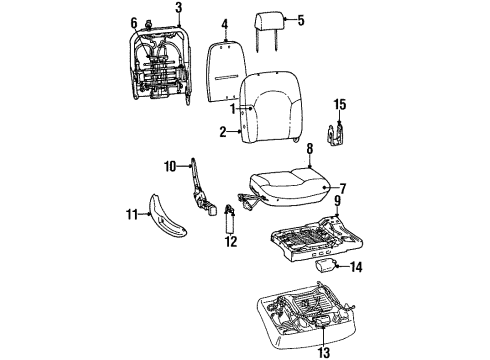 1999 Lincoln Continental Pump Adjuster, Driver Side Diagram for E6DZ-5465531-A