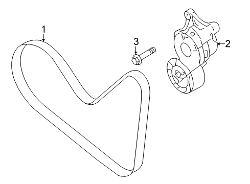 2019 Ford Explorer Belts & Pulleys - Belts Diagram 3 - Thumbnail