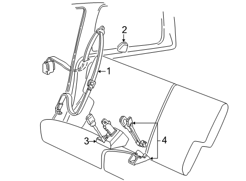 2002 Ford Explorer Sport Trac Rear Seat Belts Diagram