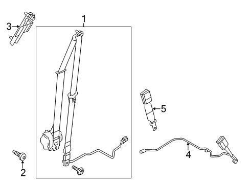 2012 Ford Focus Seat Belt - Body Diagram 2 - Thumbnail