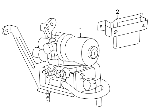 2003 Ford Explorer Sport ABS Components Diagram