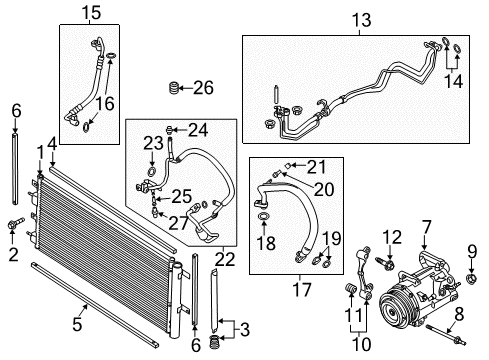 2013 Ford Fusion A/C Condenser Diagram 4 - Thumbnail