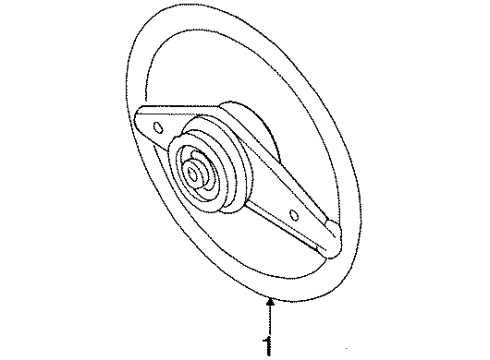 1985 Mercury Lynx Steering Wheel & Trim Diagram