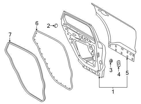2020 Ford Escape Door & Components Diagram 2 - Thumbnail