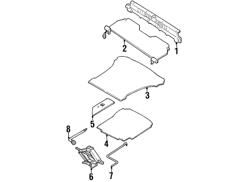 1999 Ford Escort Spare Cover Diagram for F8CZ-7445430-AA
