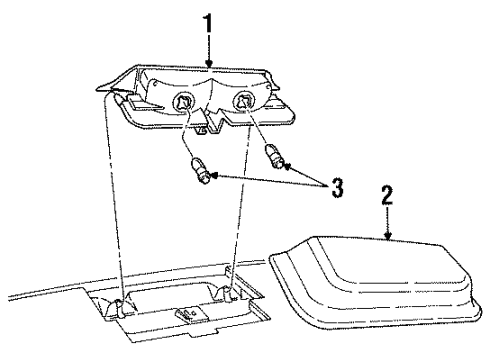 1992 Lincoln Continental Bulbs Diagram 2 - Thumbnail