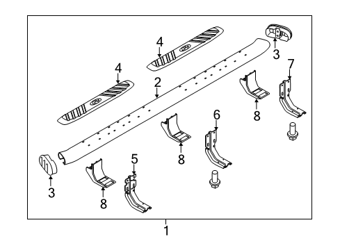 2013 Ford F-250 Super Duty Running Board Diagram 4 - Thumbnail