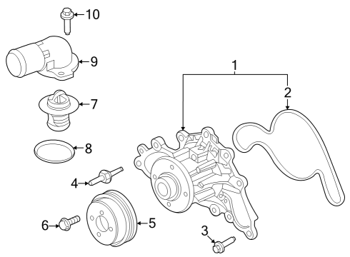 2024 Ford F-250 Super Duty Cooling System Diagram 10 - Thumbnail