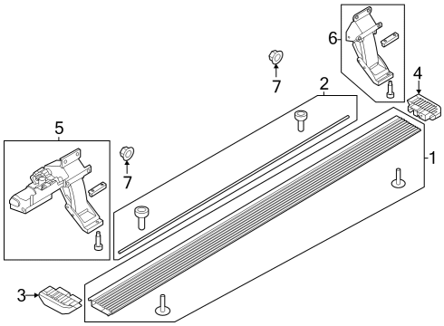 2023 Ford F-350 Super Duty Running Board Diagram 3 - Thumbnail