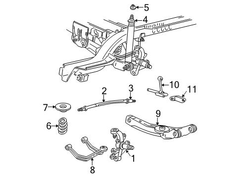 2000 Mercury Sable Rear Suspension Components Diagram 4 - Thumbnail