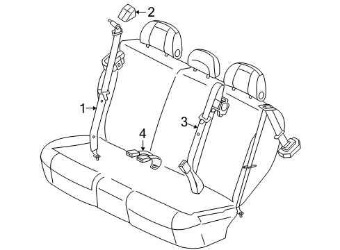 2006 Mercury Mariner Seat Belt - Body Diagram 3 - Thumbnail