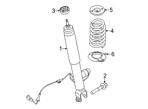 2013 Lincoln MKS Shocks & Components Diagram