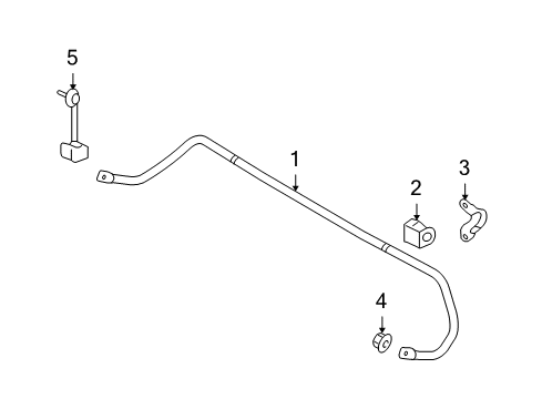 2008 Ford Edge Stabilizer Bar & Components Diagram 4 - Thumbnail