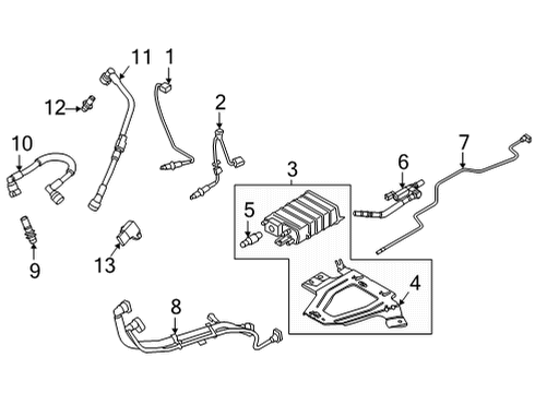2021 Ford Bronco Sensor - Exhaust Gas - Oxygen Diagram for MB3Z-9G444-E