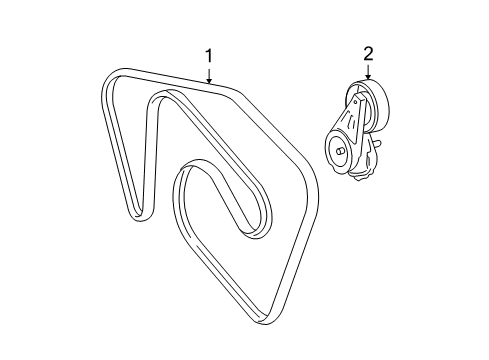 2006 Ford Five Hundred Belts & Pulleys Diagram