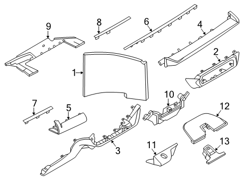 2024 Lincoln Nautilus Instrument Panel Components Diagram