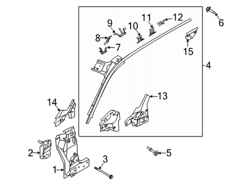 2024 Ford Bronco Sport Hinge Pillar Diagram