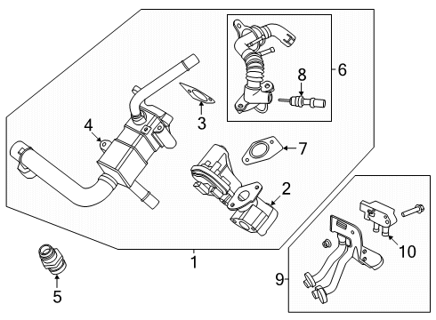2025 Lincoln Navigator Valve - Exhaust Gas Recirculation Diagram for RL3Z-9D475-E