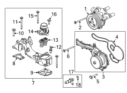 2022 Ford F-350 Super Duty Water Pump Diagram 2 - Thumbnail