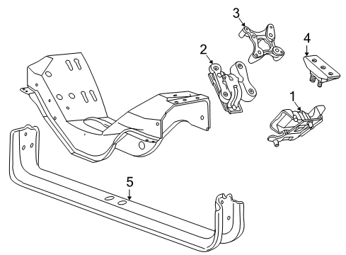 2004 Ford Excursion Engine & Trans Mounting Diagram 3 - Thumbnail