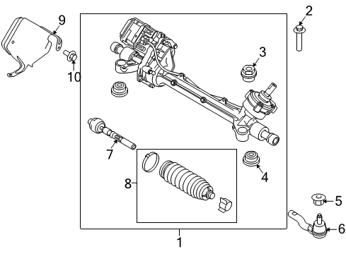 2011 Lincoln MKS Steering Gear & Linkage Diagram 4 - Thumbnail