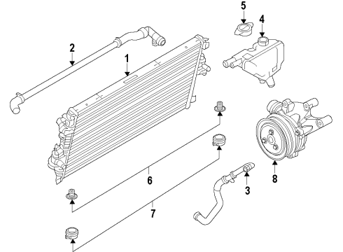 2013 Ford F-250 Super Duty Radiator & Components Diagram 5 - Thumbnail